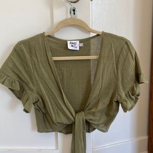 Princess Polly green crop top